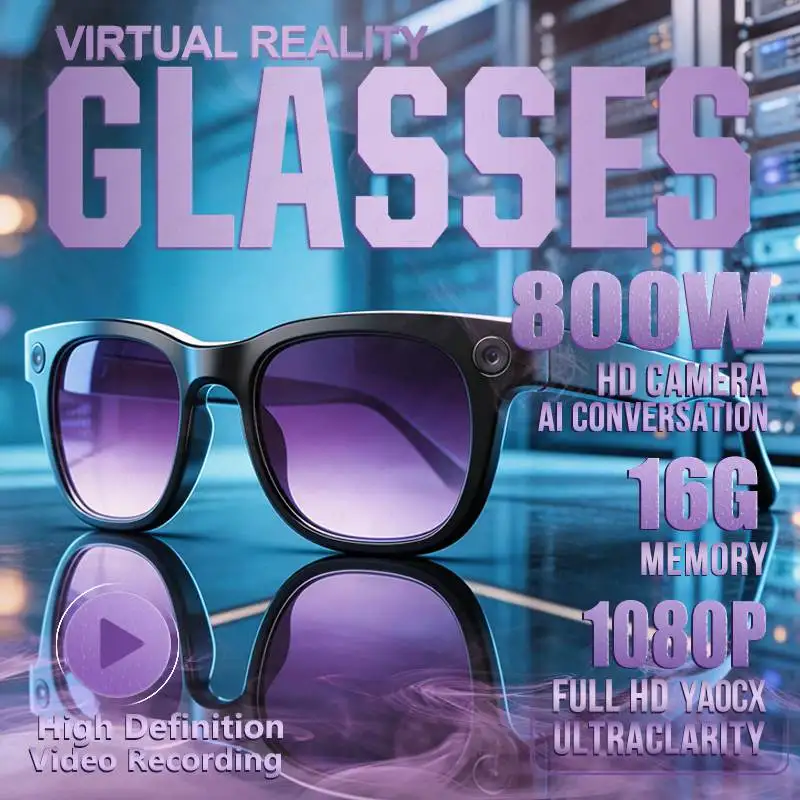 Smart Glasses 800W Pixel Camera 2026 Men Women Video Recording AI Photo Recognition Bluetooth Calls Voice Translation Sunglasses
Smart Glasses 800W Pixel Camera 2026 Men Women Video Recording AI Photo Recognition Bluetooth Calls Voice Translation Sunglasses