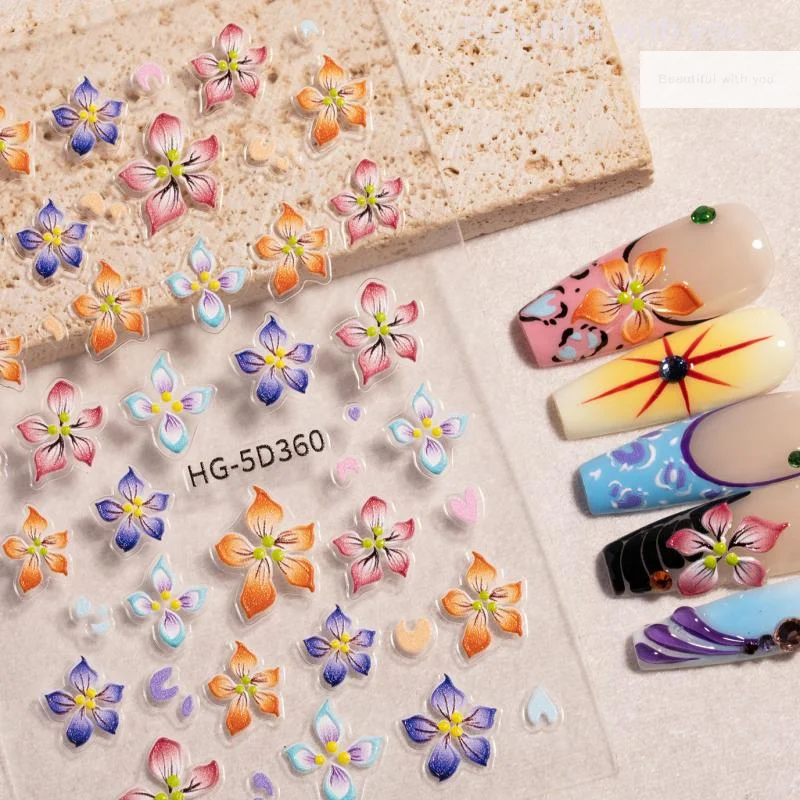 Flower Nail Stickers Relief 3D Nail Appliques Adhesive Sliders Nail Art Accessories Sticker Nail Decorations Nails DIY Design
Flower Nail Stickers Relief 3D Nail Appliques Adhesive Sliders Nail Art Accessories Sticker Nail Decorations Nails DIY Design