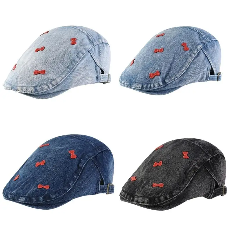 Butterfly Bows Beret Hat Vintage Denims Beret Trendy Female Hats for Stage Performances Customes Decorations
Butterfly Bows Beret Hat Vintage Denims Beret Trendy Female Hats for Stage Performances Customes Decorations