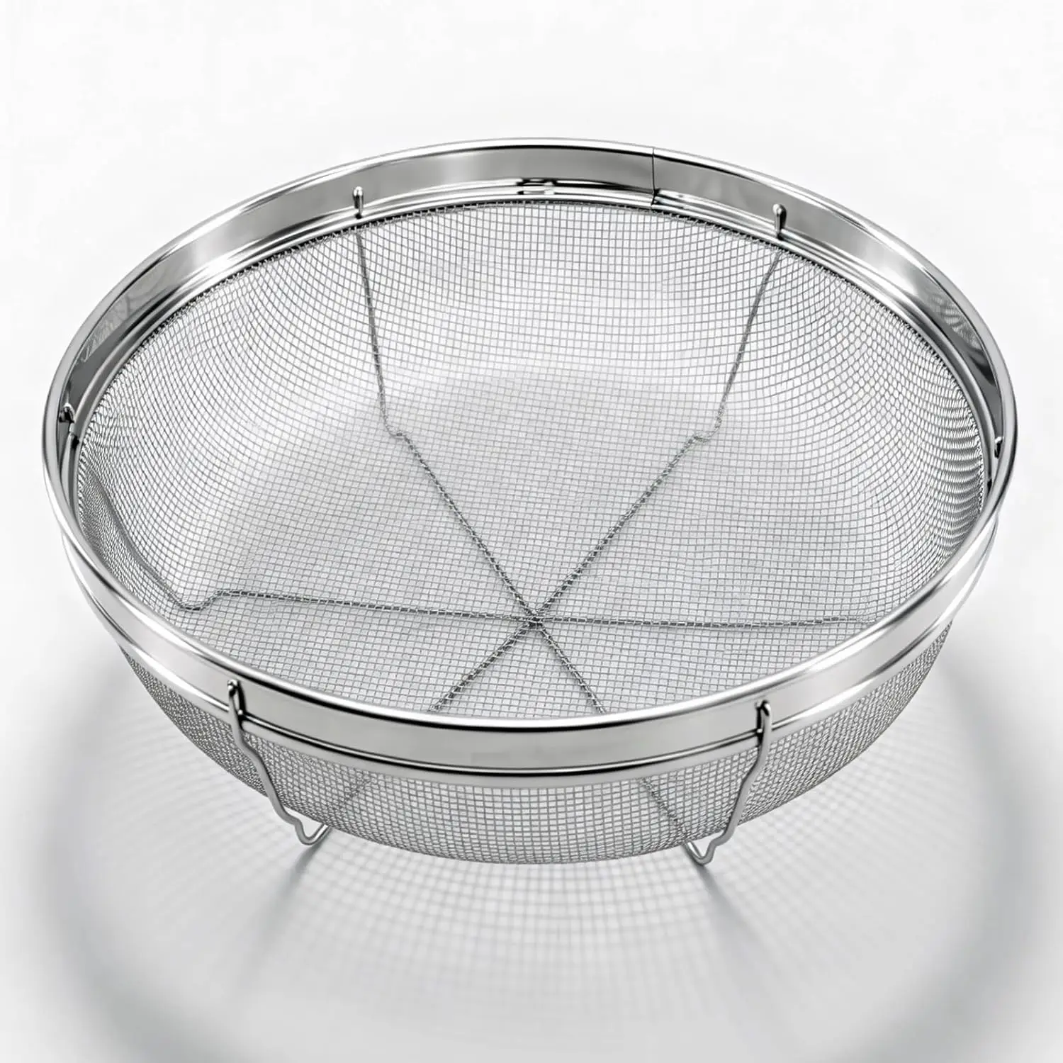 Fine Mesh Strainer Stainless Steel Colander Bowl for Pasta Rice Fruit with Resting Base, 9.84 Inch
Fine Mesh Strainer Stainless Steel Colander Bowl for Pasta Rice Fruit with Resting Base, 9.84 Inch