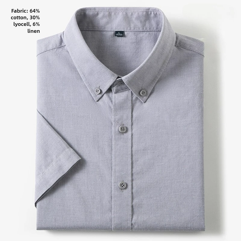 Linen Cotton Blended Shirt Men High Quality Short Sleeve Thin Anti Wrinkle Business Casual Men's Shirt Summer New Breathable
Linen Cotton Blended Shirt Men High Quality Short Sleeve Thin Anti Wrinkle Business Casual Men's Shirt Summer New Breathable