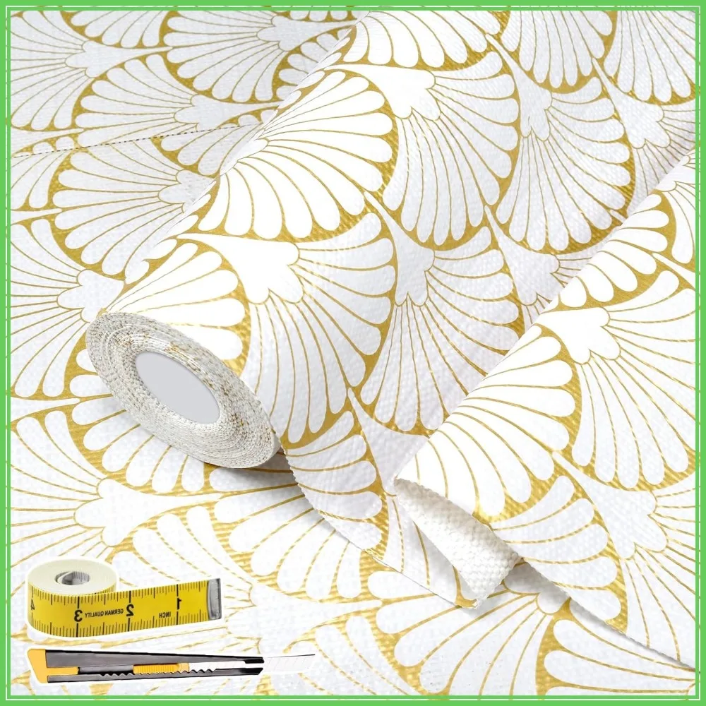 Non-Adhesive Shelf Liners, Gold Fan Pattern, Thickened Non-Slip, Easy Clean, for Kitchen & Tool Box, 17.3in x 354.3in
Non-Adhesive Shelf Liners, Gold Fan Pattern, Thickened Non-Slip, Easy Clean, for Kitchen & Tool Box, 17.3in x 354.3in
