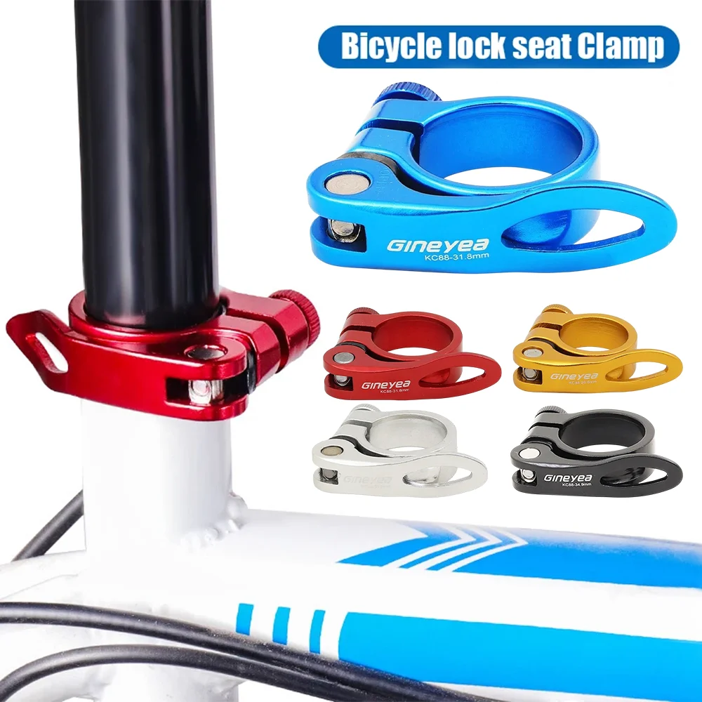 Bike Seatpost Clamp Quick Release Aluminum Bicycle Saddle Seat Clamp 28.6mm 31.8mm 34.9mm for MTB Road Cycling Use
Bike Seatpost Clamp Quick Release Aluminum Bicycle Saddle Seat Clamp 28.6mm 31.8mm 34.9mm for MTB Road Cycling Use