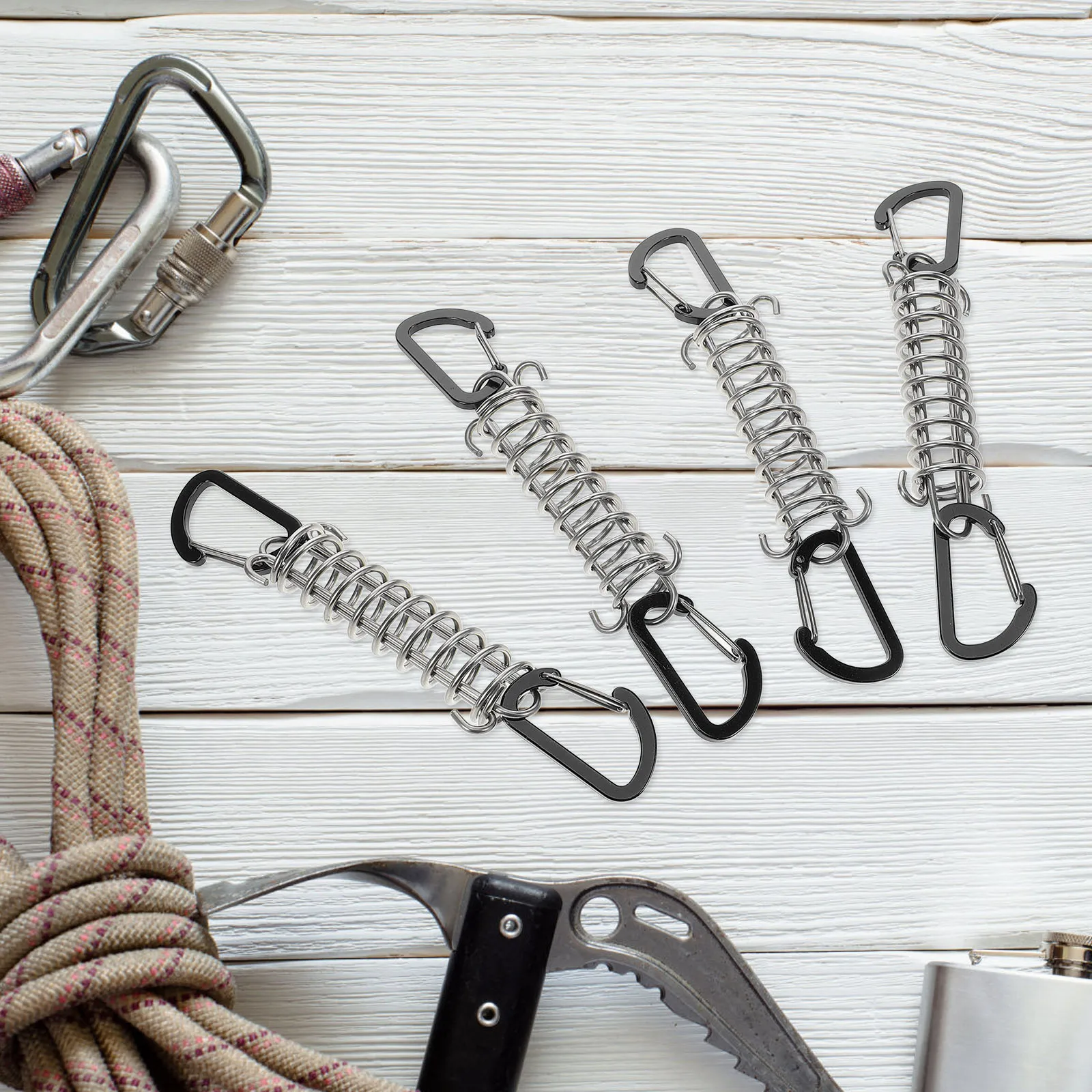 4pcs Tent Wind Rope Buckle Spring Portable Camping Attachment Stainless Steel Mini Outdoor Gear Spring Hiking Buckle Shock
4pcs Tent Wind Rope Buckle Spring Portable Camping Attachment Stainless Steel Mini Outdoor Gear Spring Hiking Buckle Shock