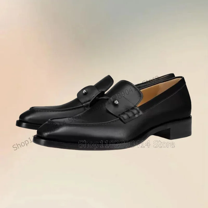 Metal Decor Black Matte Leather Sewing Design Loafers Fashion Slip On Men Shoes Luxurious Handmade Party Office Men Dress Shoes
Metal Decor Black Matte Leather Sewing Design Loafers Fashion Slip On Men Shoes Luxurious Handmade Party Office Men Dress Shoes