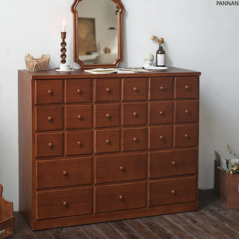 Bedroom wall locker solid wood multi-drawer medieval storage traditional Chinese medicine cabinet
Bedroom wall locker solid wood multi-drawer medieval storage traditional Chinese medicine cabinet