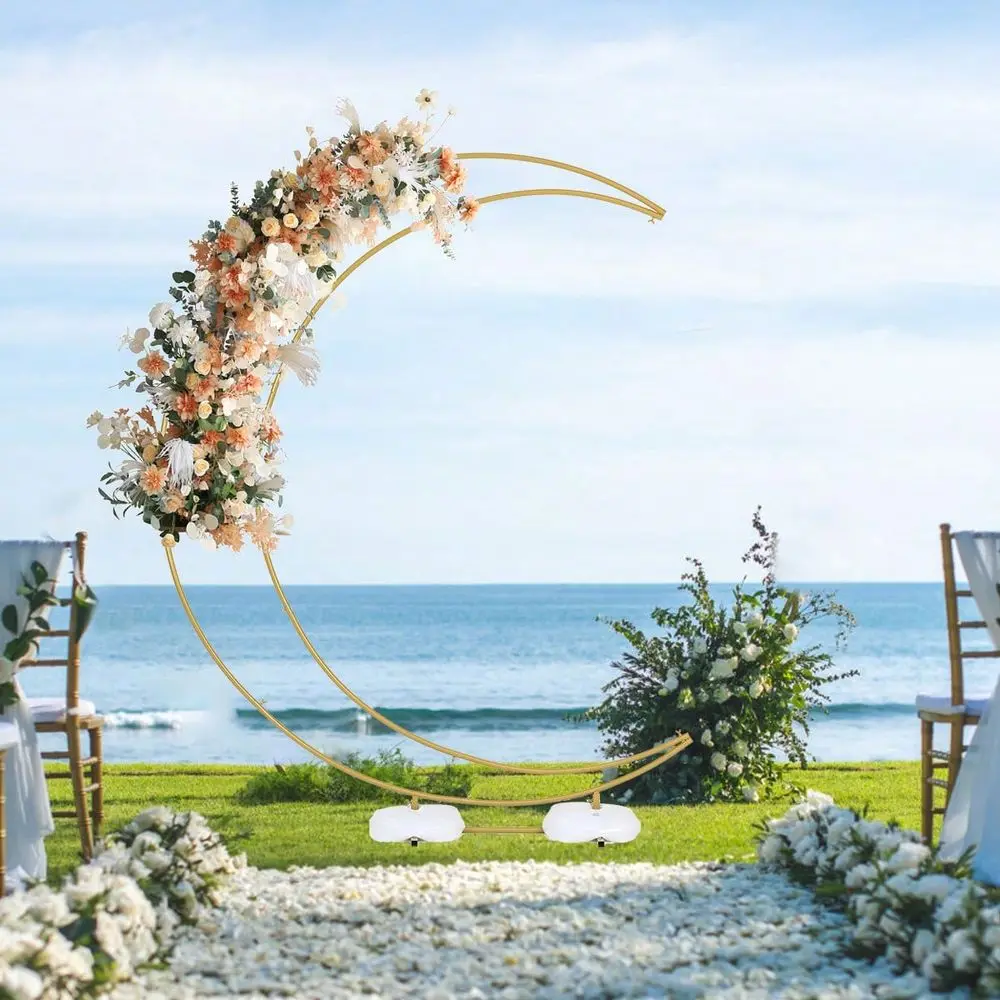 1Pcs Gold Metal Wedding Arch Backdrop Stand,6.9FT Balloon Moon Arch Stand For Birthday Party ,Bride Shower Wedding Graduation Ce
1Pcs Gold Metal Wedding Arch Backdrop Stand,6.9FT Balloon Moon Arch Stand For Birthday Party ,Bride Shower Wedding Graduation Ce
