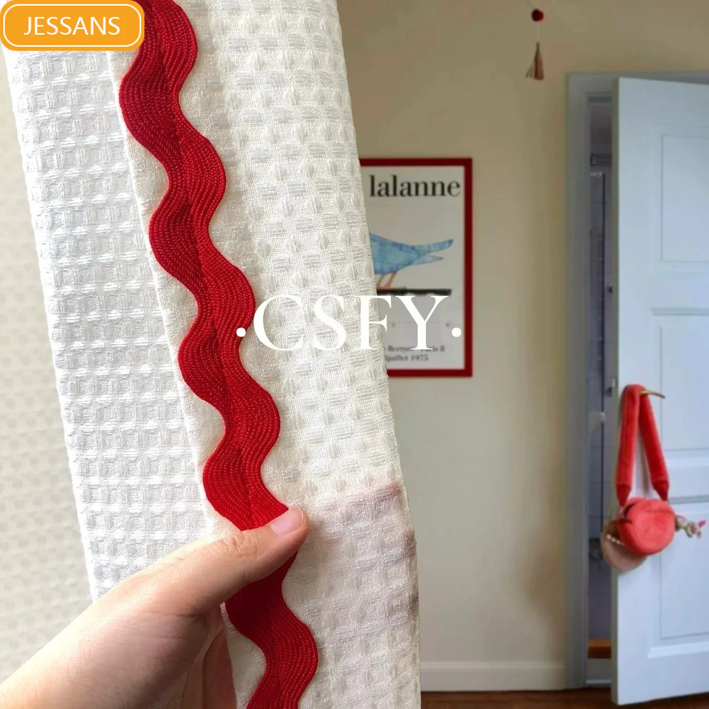 New Custom Mibai Huafu Grid Texture Red Wave Lace Window Screen Curtains for Living Room Bedroom Partition Curtains Bay Windows
New Custom Mibai Huafu Grid Texture Red Wave Lace Window Screen Curtains for Living Room Bedroom Partition Curtains Bay Windows