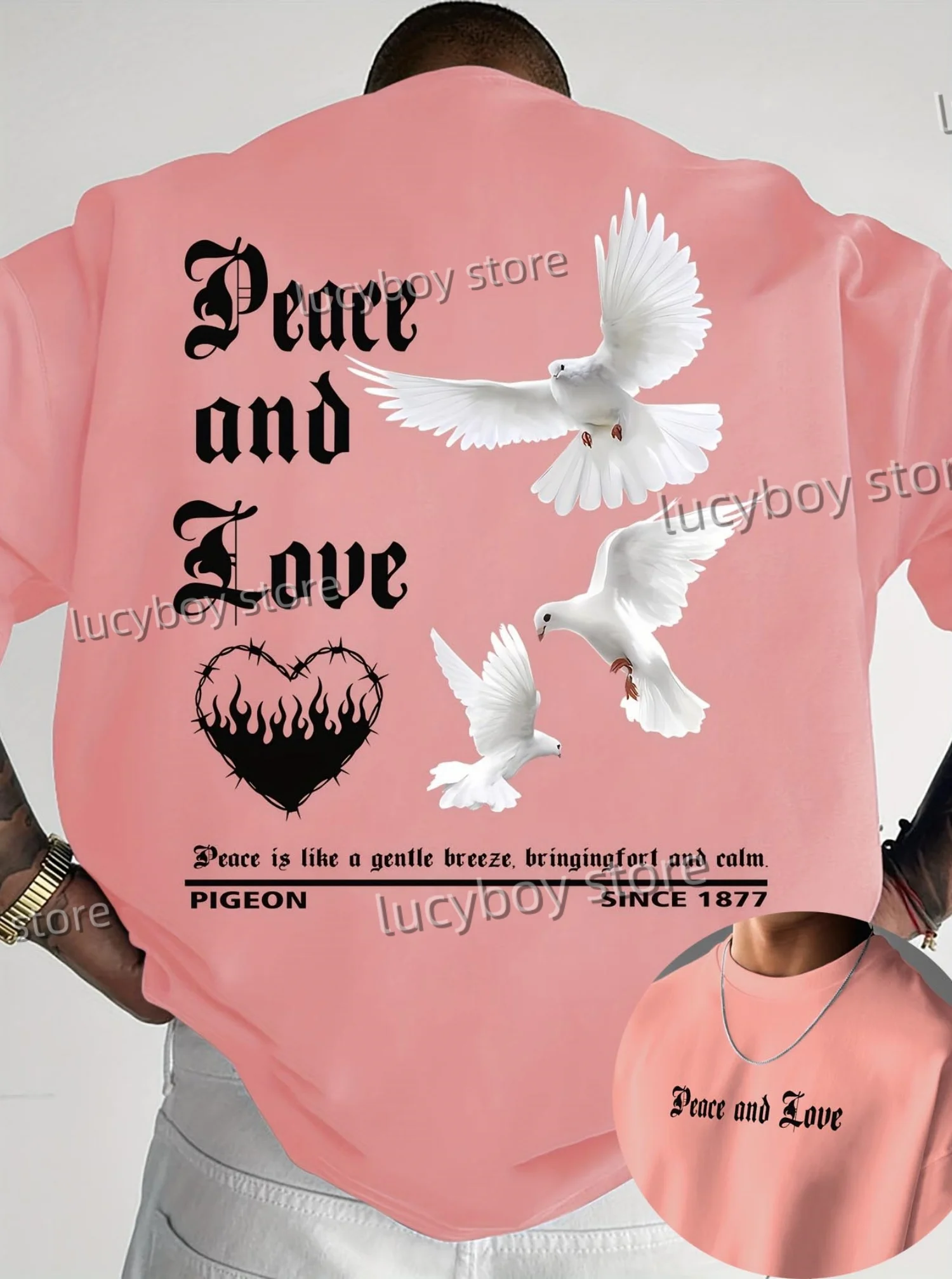 2025 Dove and Love Print Men T-Shirt o-neck Short Sleeves Sport PLUS SIZE T-Shirt Vintage lightweight Jersey Tees Men Clothes
2025 Dove and Love Print Men T-Shirt o-neck Short Sleeves Sport PLUS SIZE T-Shirt Vintage lightweight Jersey Tees Men Clothes