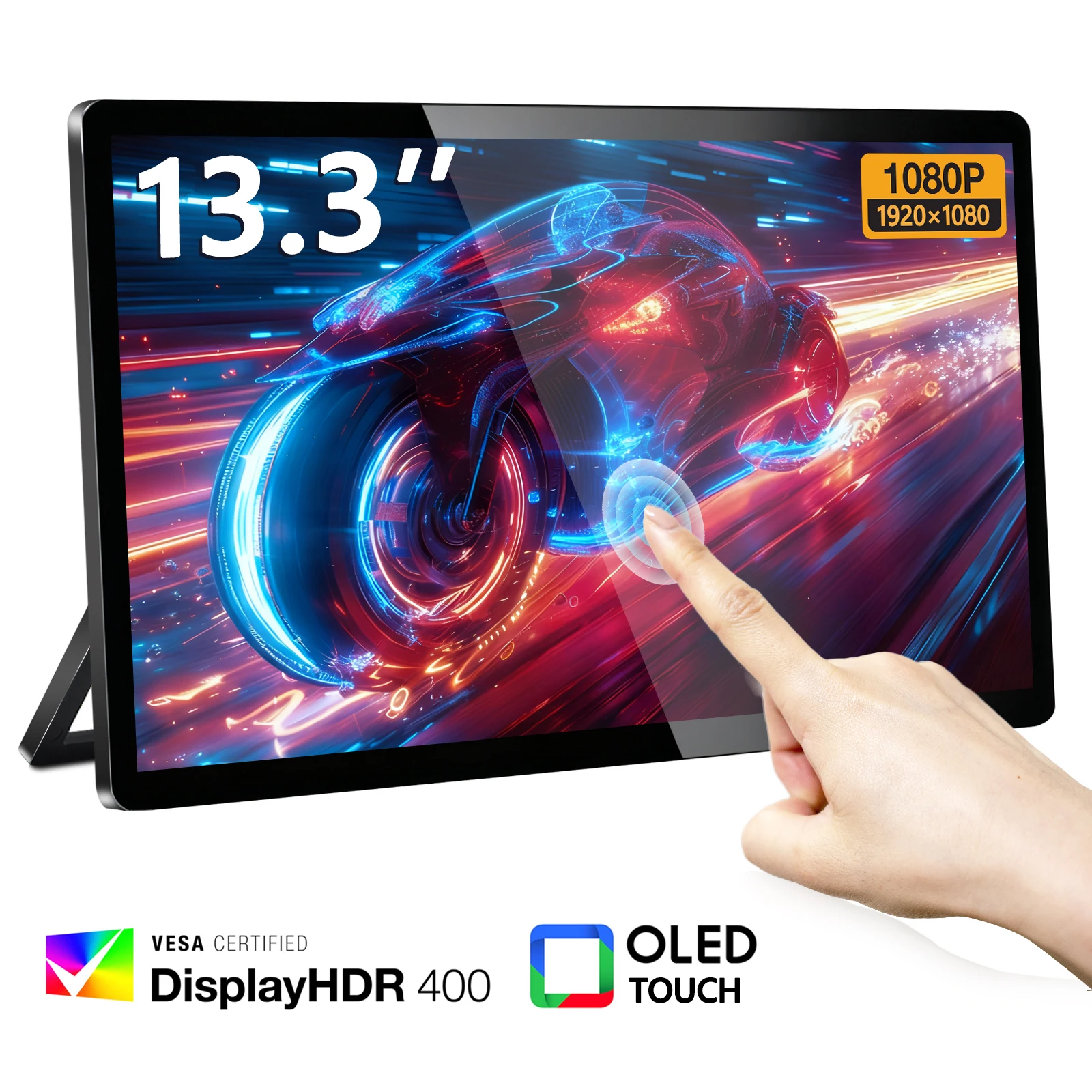 Bimawen 13,3-дюймовый сенсорный переносный монитор Oled FHD Screen1Ms 10 бит 100% DCI-P3 монитор для Switch/X-BOX/PS игры HDRMode широкоэкранный 
Bimawen 13,3-дюймовый сенсорный переносный монитор Oled FHD Screen1Ms 10 бит 100% DCI-P3 монитор для Switch/X-BOX/PS игры HDRMode широкоэкранный