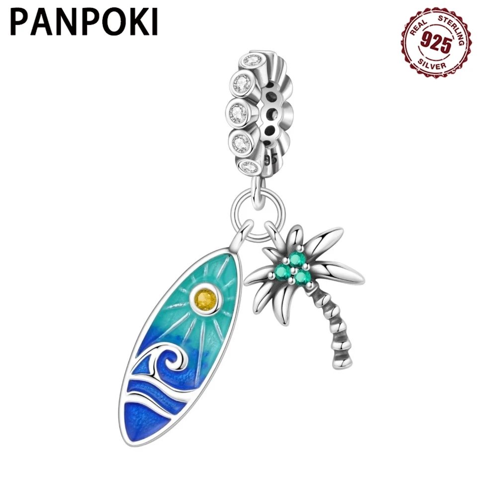 PANPOKI стерлингового серебра 925 пробы, доска для серфинга, кулон с кокосовой пальмой, подвески, бусины, подходит для браслета, сделай сам, вечерние, модный подарок, ювелирный аксессуар 
PANPOKI стерлингового серебра 925 пробы, доска для серфинга, кулон с кокосовой пальмой, подвески, бусины, подходит для браслета, сделай сам, вечерние, модный подарок, ювелирный аксессуар