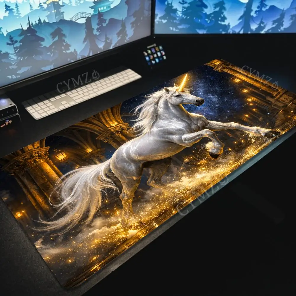 Fantasy White Unicorn Illustration Design Mouse Pad Desk Mat Non-Slip Gaming mats pc accessories keyboard mousepad Office carpet
Fantasy White Unicorn Illustration Design Mouse Pad Desk Mat Non-Slip Gaming mats pc accessories keyboard mousepad Office carpet