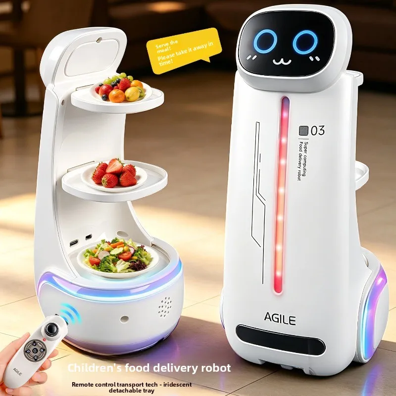 Toys, Children's Day gifts, boys and girls, remote control toys to transport snacks, intelligent food delivery robots
Toys, Children's Day gifts, boys and girls, remote control toys to transport snacks, intelligent food delivery robots