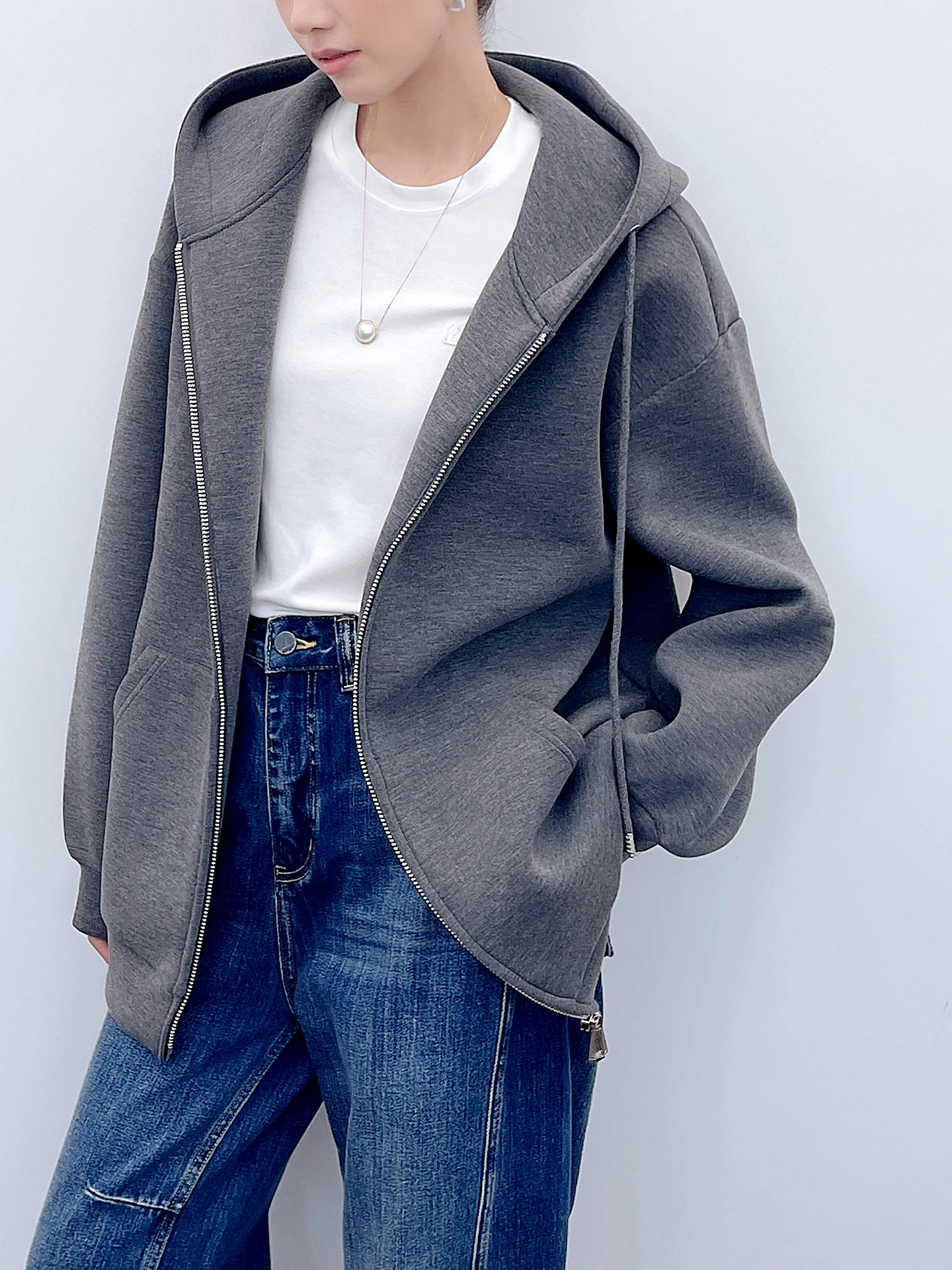 Loose Fit Hooded Zipper Lazy mat Space Cotton Sweatirt Jaet Women Autumn Winter ential Casual Faion Ladies Coat
Loose Fit Hooded Zipper Lazy mat Space Cotton Sweatirt Jaet Women Autumn Winter ential Casual Faion Ladies Coat