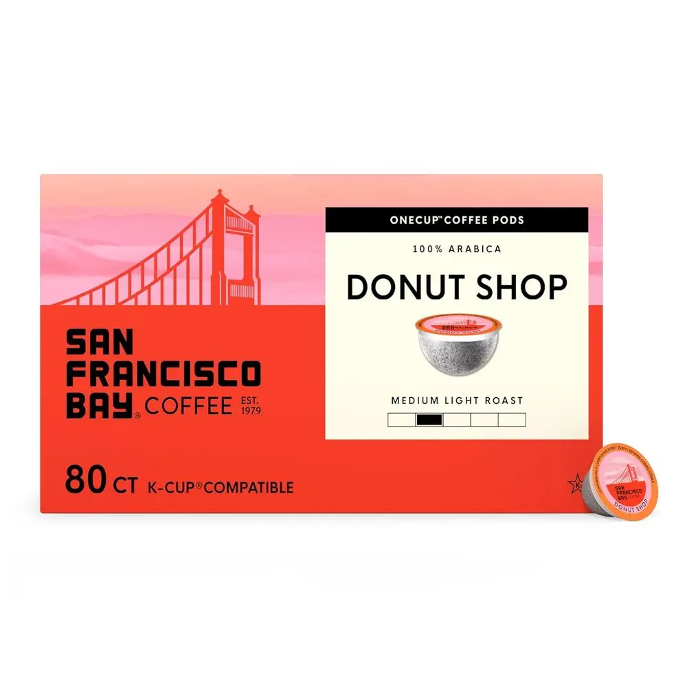 Medium-Light Roast, 80-Count Compostable Single-Serve Coffee Pods, Donut Shop Style
Medium-Light Roast, 80-Count Compostable Single-Serve Coffee Pods, Donut Shop Style