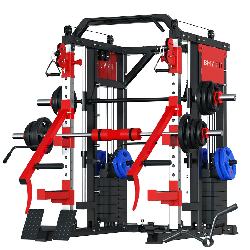 Gym All in One Trainer Multi Functional Smith Machine Cable Crossover Smith Power Rack Squat Machine Fitness Equipment
Gym All in One Trainer Multi Functional Smith Machine Cable Crossover Smith Power Rack Squat Machine Fitness Equipment