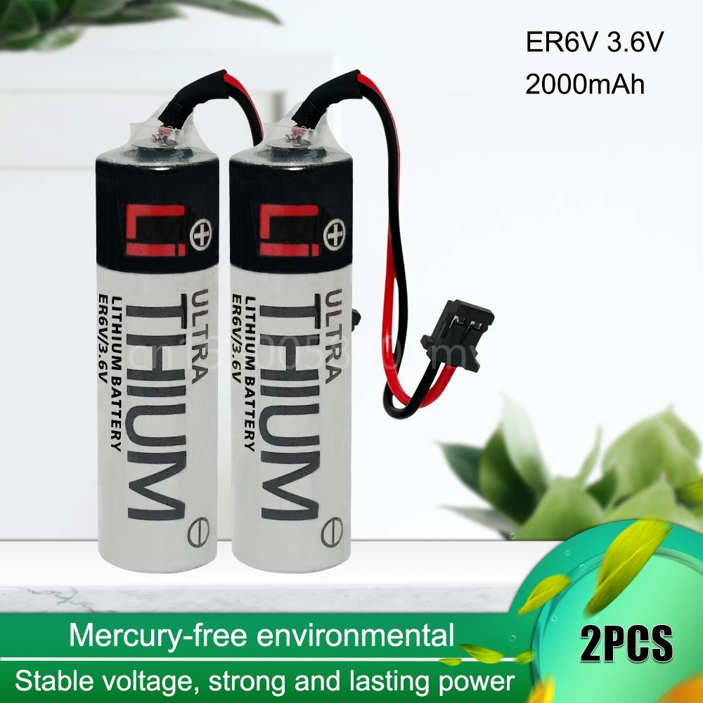 2pcs Genuine New ER6V 3.6V 2000mAh with Black Plug Industrial PLC Lithium Battery for CNC Machine Tools
2pcs Genuine New ER6V 3.6V 2000mAh with Black Plug Industrial PLC Lithium Battery for CNC Machine Tools