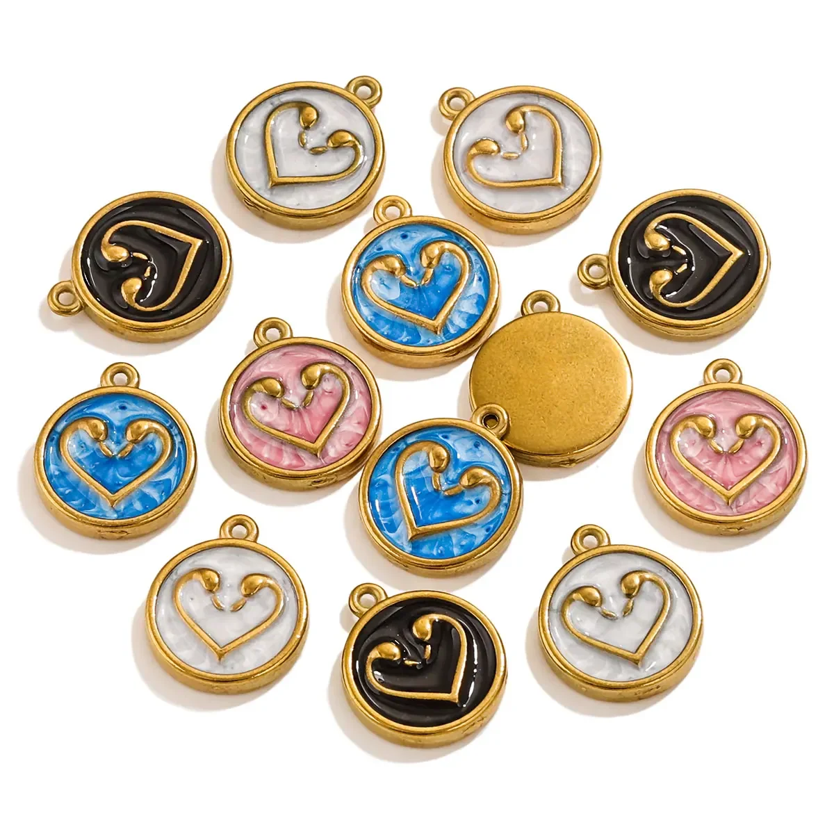 5 Stainless Steel Plated 18K Gold Enamel Rose Medallion Flower Jewelry DIY Earrings Necklace Jewelry Making Pendant Supplies
5 Stainless Steel Plated 18K Gold Enamel Rose Medallion Flower Jewelry DIY Earrings Necklace Jewelry Making Pendant Supplies
