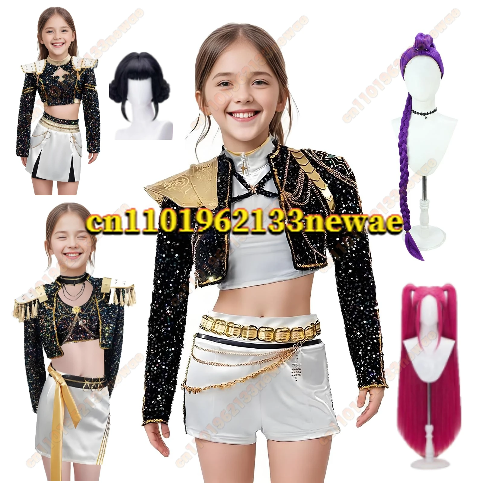 Anime Kids Kpop Demon Hunter Cosplay Rumi Zoey Mira Cosplay Costume Child Girls Style Kids Stage Performance Clothes Halloween
Anime Kids Kpop Demon Hunter Cosplay Rumi Zoey Mira Cosplay Costume Child Girls Style Kids Stage Performance Clothes Halloween