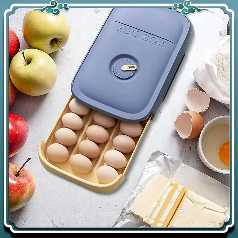 Premium Drawer Type Refrigerator Egg Storage Box, With Date Reminder,Stackable Plastic Egg Tray For Kitchen Storage Tool
Premium Drawer Type Refrigerator Egg Storage Box, With Date Reminder,Stackable Plastic Egg Tray For Kitchen Storage Tool