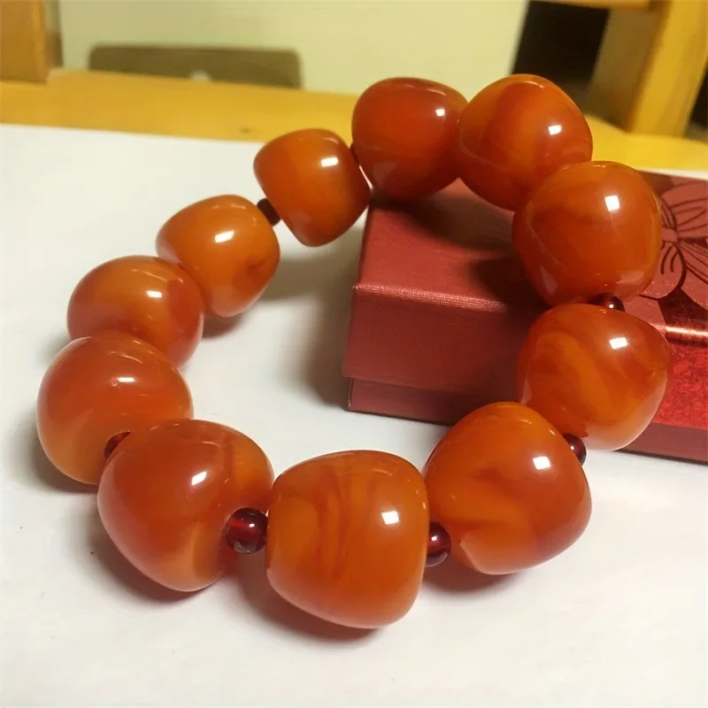 Elegant Retro Amber Beeswax Bead Bracelet - Suitable for Men and Women in All Seasons
Elegant Retro Amber Beeswax Bead Bracelet - Suitable for Men and Women in All Seasons