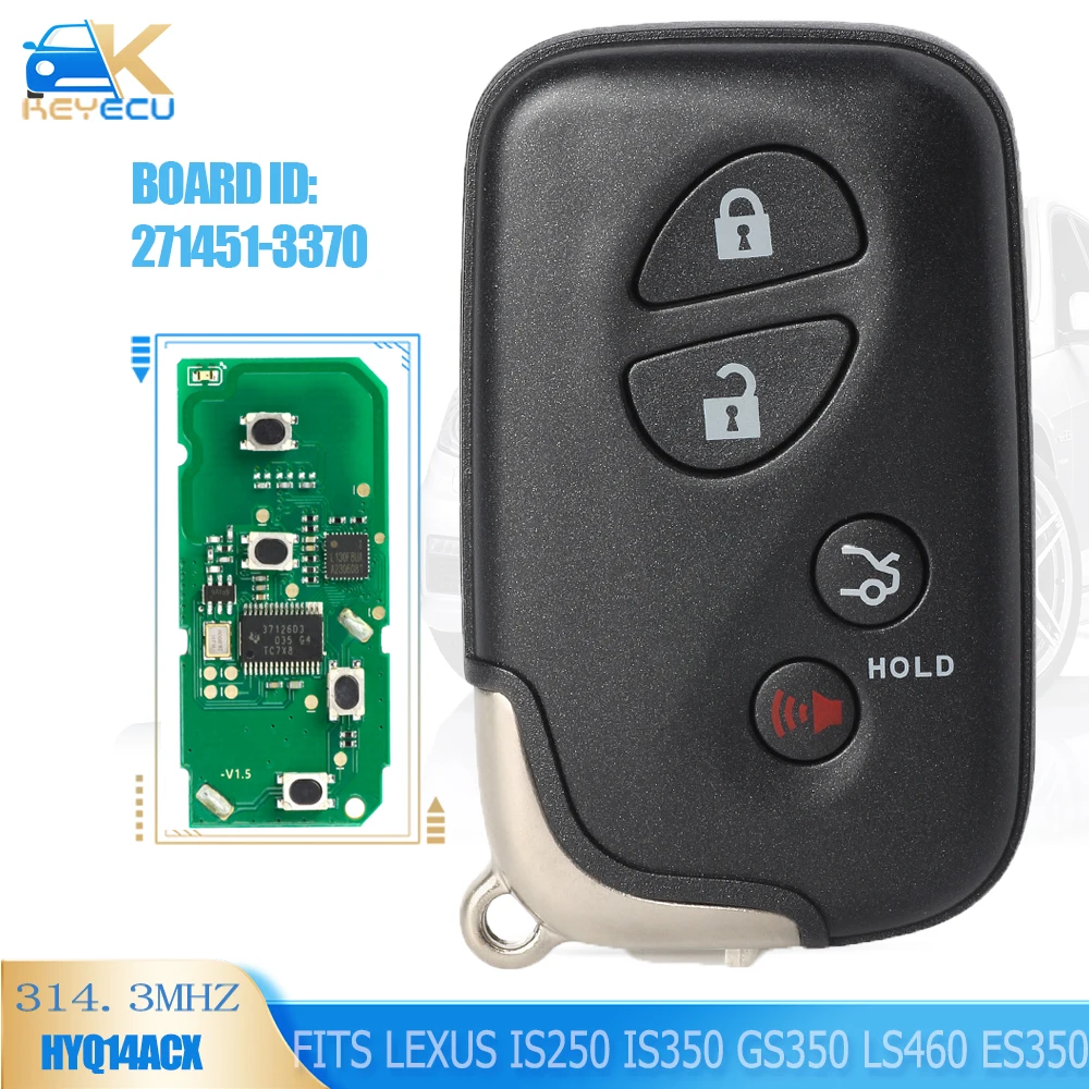 KEYECU 271451-0140 / 271451-3370 / 5290 смарт-ключ 314,3 МГц БЕСКЛЮЧЕВОЙ дистанционный брелок для Lexus GS300 GS350 GS430 GS450h GS460 HYQ14AAB
KEYECU 271451-0140 / 271451-3370 / 5290 смарт-ключ 314,3 МГц БЕСКЛЮЧЕВОЙ дистанционный брелок для Lexus GS300 GS350 GS430 GS450h GS460 HYQ14AAB