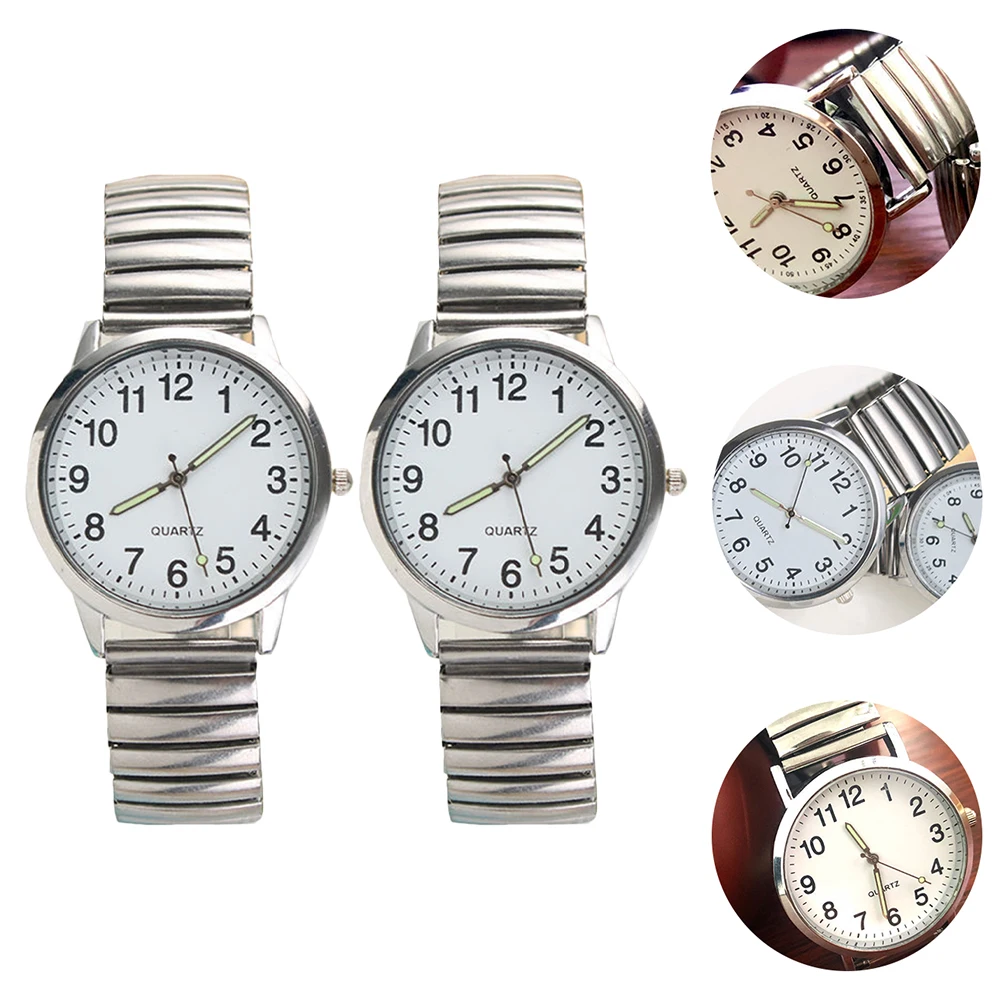 2 pcs Waterproof Luminous Quartz Watches Big Number Wristwatches for Elderly Parents Night Glow Classic Design Gifts
2 pcs Waterproof Luminous Quartz Watches Big Number Wristwatches for Elderly Parents Night Glow Classic Design Gifts