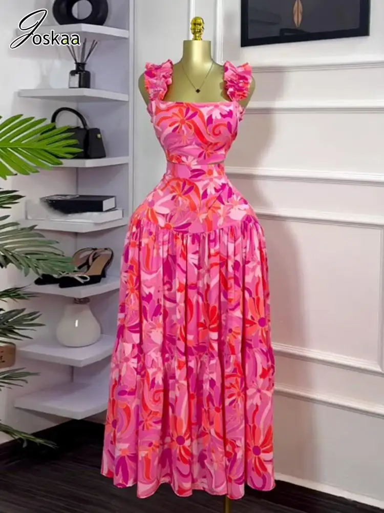 Joskaa Women's 2025 Summer Floral Print 2 Piece Set Sexy Crop Top+High Waist Flared Skirt Match Holiday Beach Streetwear S-XXL
Joskaa Women's 2025 Summer Floral Print 2 Piece Set Sexy Crop Top+High Waist Flared Skirt Match Holiday Beach Streetwear S-XXL