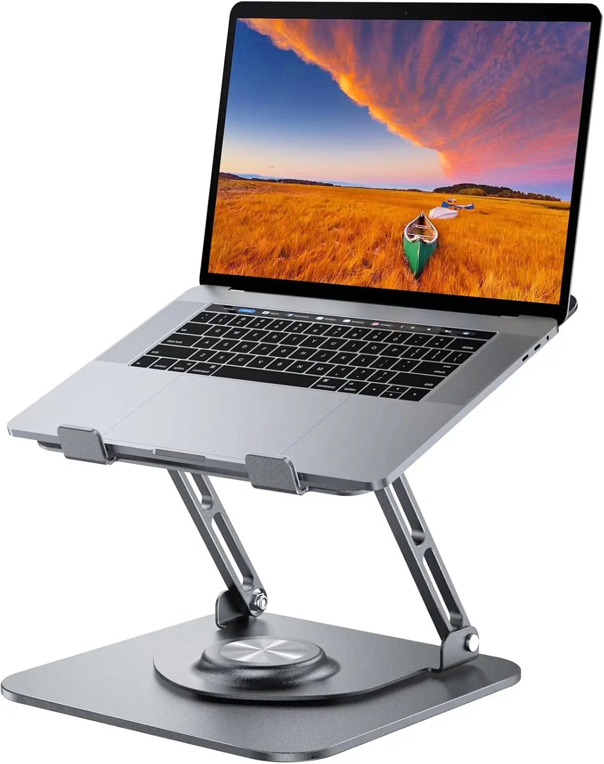 Adjustable Laptop Stand with 360° Rotating Base, Ergonomic & Foldable for 10-16" Laptops (Grey)
Adjustable Laptop Stand with 360° Rotating Base, Ergonomic & Foldable for 10-16" Laptops (Grey)