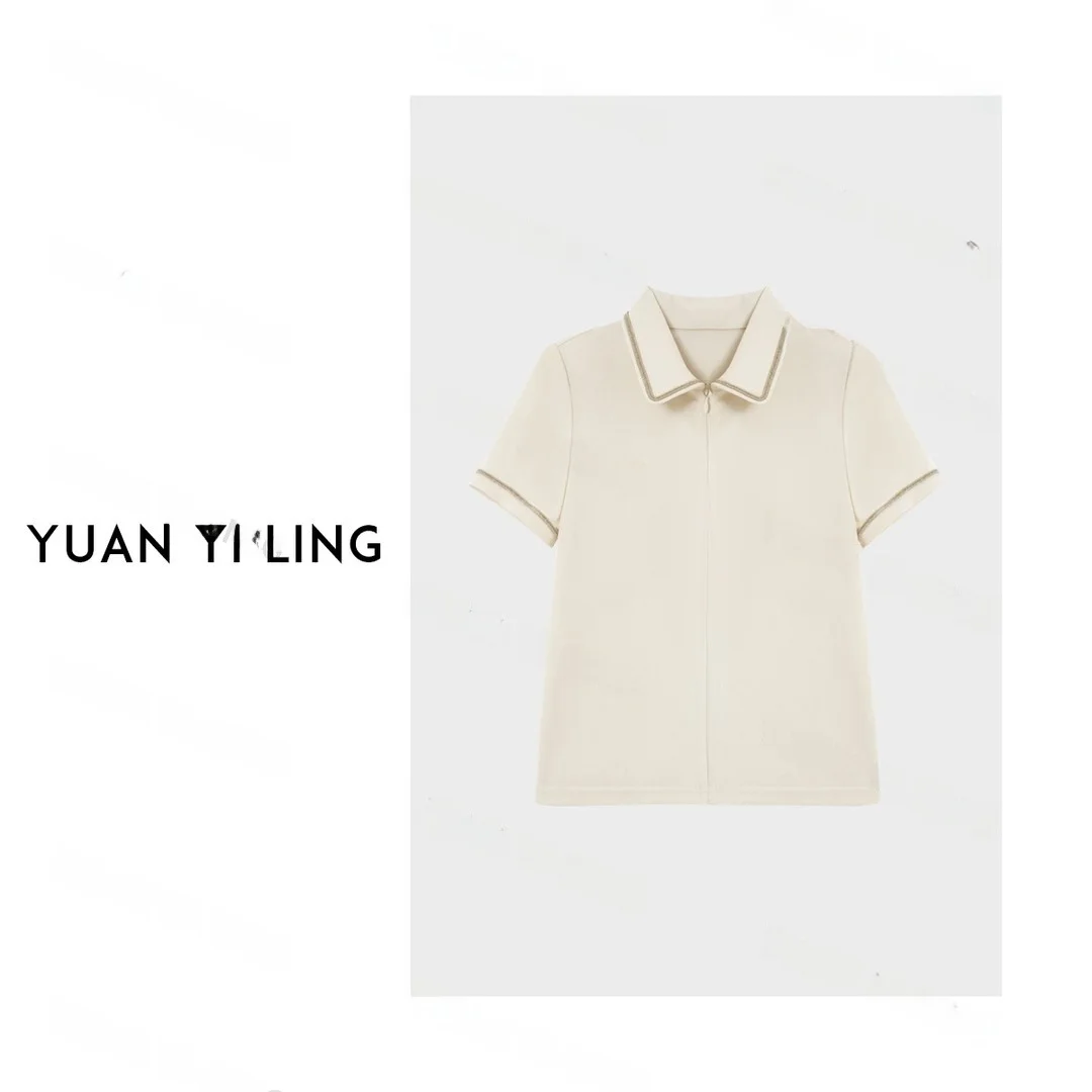 Летняя модная вязаная футболка Yuan Yiling с коротким рукавом, женский повседневный топ с отложным воротником бежевого цвета, комплект в стиле Ханьфу
Летняя модная вязаная футболка Yuan Yiling с коротким рукавом, женский повседневный топ с отложным воротником бежевого цвета, комплект в стиле Ханьфу