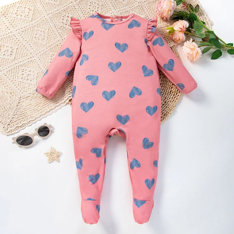 Baby Girl Rompers Sweet Cute Heart Pattern Long Sleeve Footies Overalls Fall Winter Infant Elaborated Warm Jumpsuit Newborn Gift
Baby Girl Rompers Sweet Cute Heart Pattern Long Sleeve Footies Overalls Fall Winter Infant Elaborated Warm Jumpsuit Newborn Gift