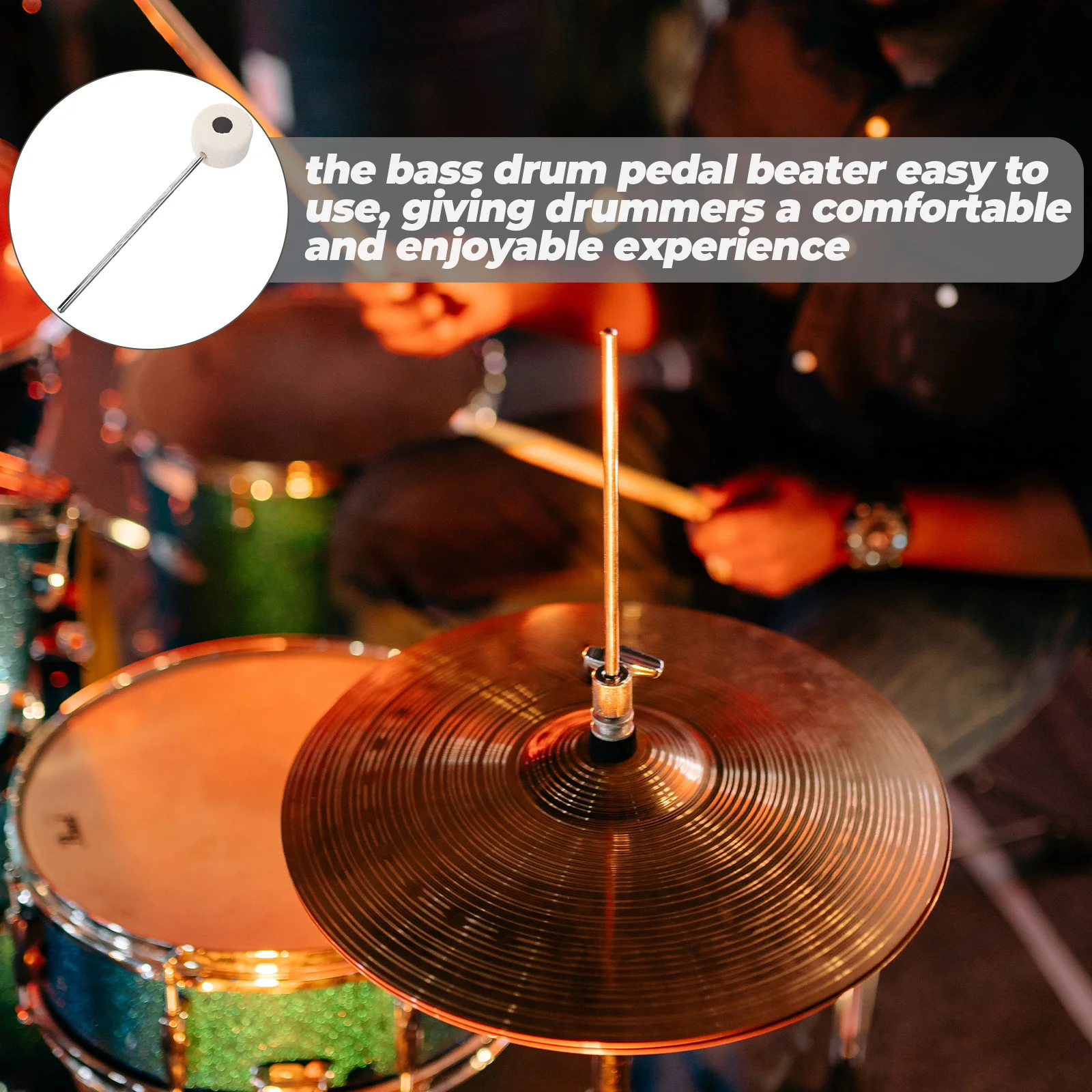 Bass Drum Accessories Kick Pedal Step on The Playing Stainless Steel 
Bass Drum Accessories Kick Pedal Step on The Playing Stainless Steel