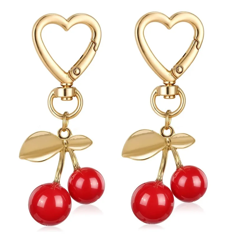 Cute Charm Cherry Keychain Bag Handbag Pendant Christmas Gift Car Key Accessories Golden Leaf Stylish Decorative Keyring
Cute Charm Cherry Keychain Bag Handbag Pendant Christmas Gift Car Key Accessories Golden Leaf Stylish Decorative Keyring