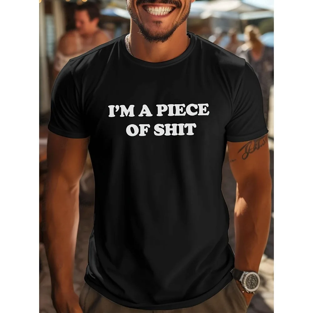 Men's & Women's Heavyweight 180gsm 100% Cotton T-Shirt with Bold "I'M A PIECE OF SHIT" 3D Print - Oversized Loose Fit Casual Crewneck Tee, Sweat-Wicking All-Season Comfort, Edgy Statement Shirt for Year-Round Wear (Black/White)
Men's & Women's Heavyweight 180gsm 100% Cotton T-Shirt with Bold "I'M A PIECE OF SHIT" 3D Print - Oversized Loose Fit Casual Crewneck Tee, Sweat-Wicking All-Season Comfort, Edgy Statement Shirt for Year-Round Wear (Black/White)