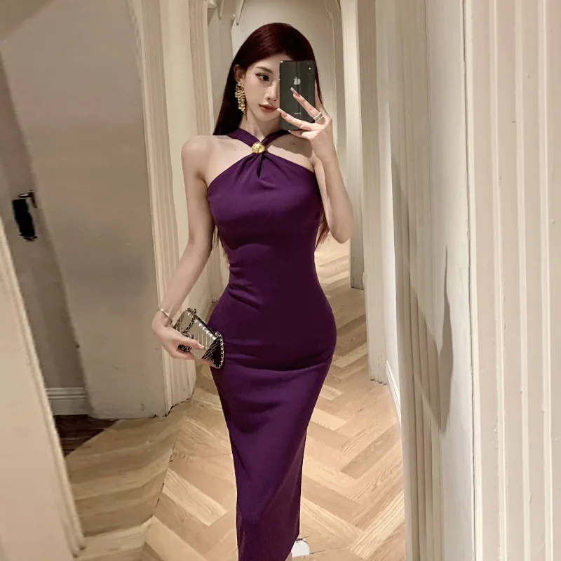 New Hot-Selling Women's Fashion Southeast Asian French Style Desire Halter Elegant Temperament Dress
New Hot-Selling Women's Fashion Southeast Asian French Style Desire Halter Elegant Temperament Dress