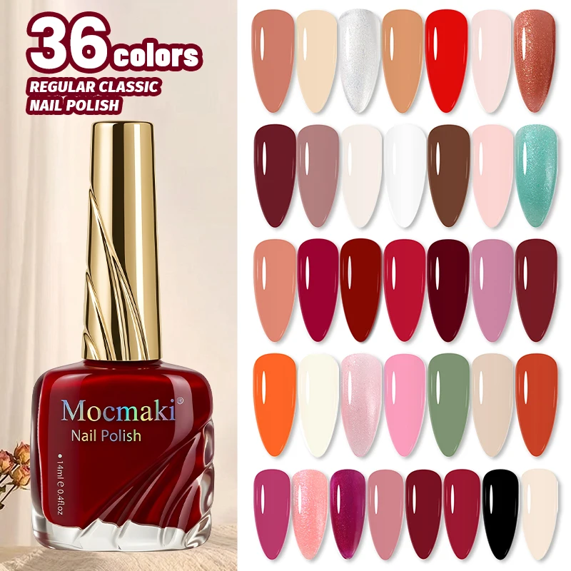Mocmaki 14ml Nail Polish No Need Lamp 36 Colors Fast Drying Long Lasting Nail Supplies Varnish Nail Art For Manicure DIY Summer
Mocmaki 14ml Nail Polish No Need Lamp 36 Colors Fast Drying Long Lasting Nail Supplies Varnish Nail Art For Manicure DIY Summer