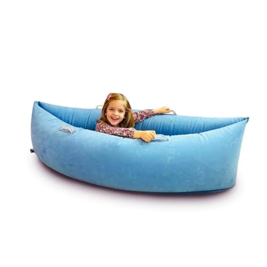 Sensory Chair for Ages 6-12 - 60 inches Inflatable Sensory Peapod Blue Therapeutic Compression Support for ADHD and Autism
Sensory Chair for Ages 6-12 - 60 inches Inflatable Sensory Peapod Blue Therapeutic Compression Support for ADHD and Autism