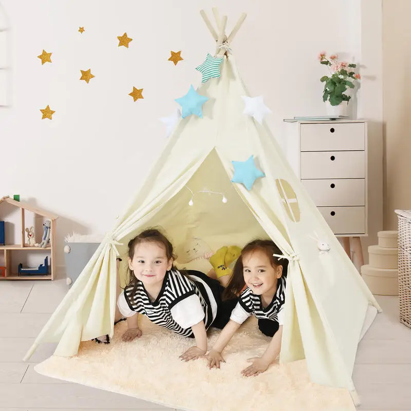 Foldable Kids Canvas Teepee Play Tent
Foldable Kids Canvas Teepee Play Tent