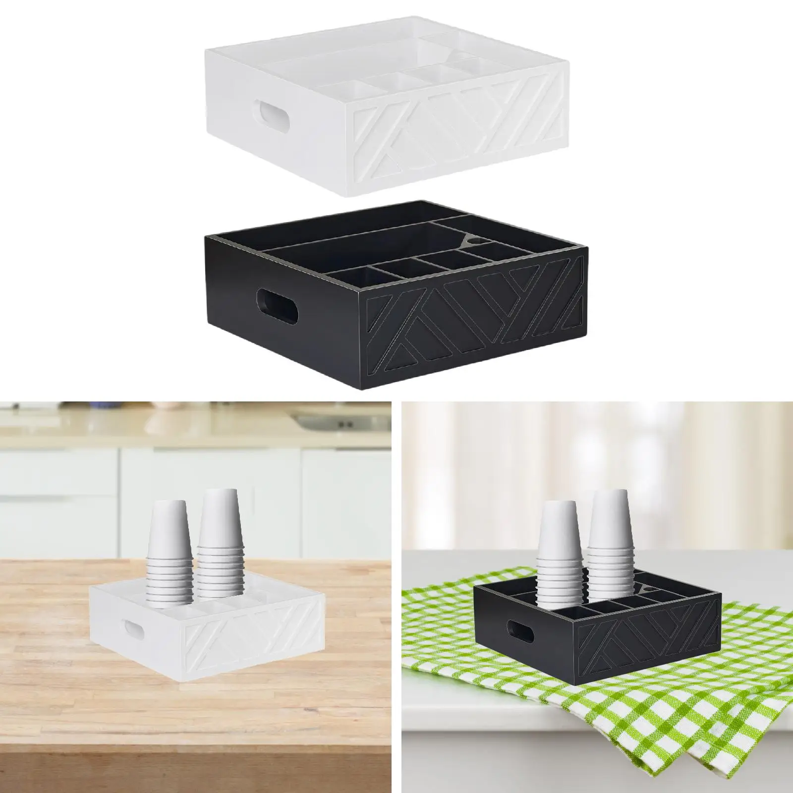 Paper Plate Organizer for Kitchen Countertop Utensil Holder Portable Cutlery Holder with 7 Compartments for Barbecue Parties
Paper Plate Organizer for Kitchen Countertop Utensil Holder Portable Cutlery Holder with 7 Compartments for Barbecue Parties