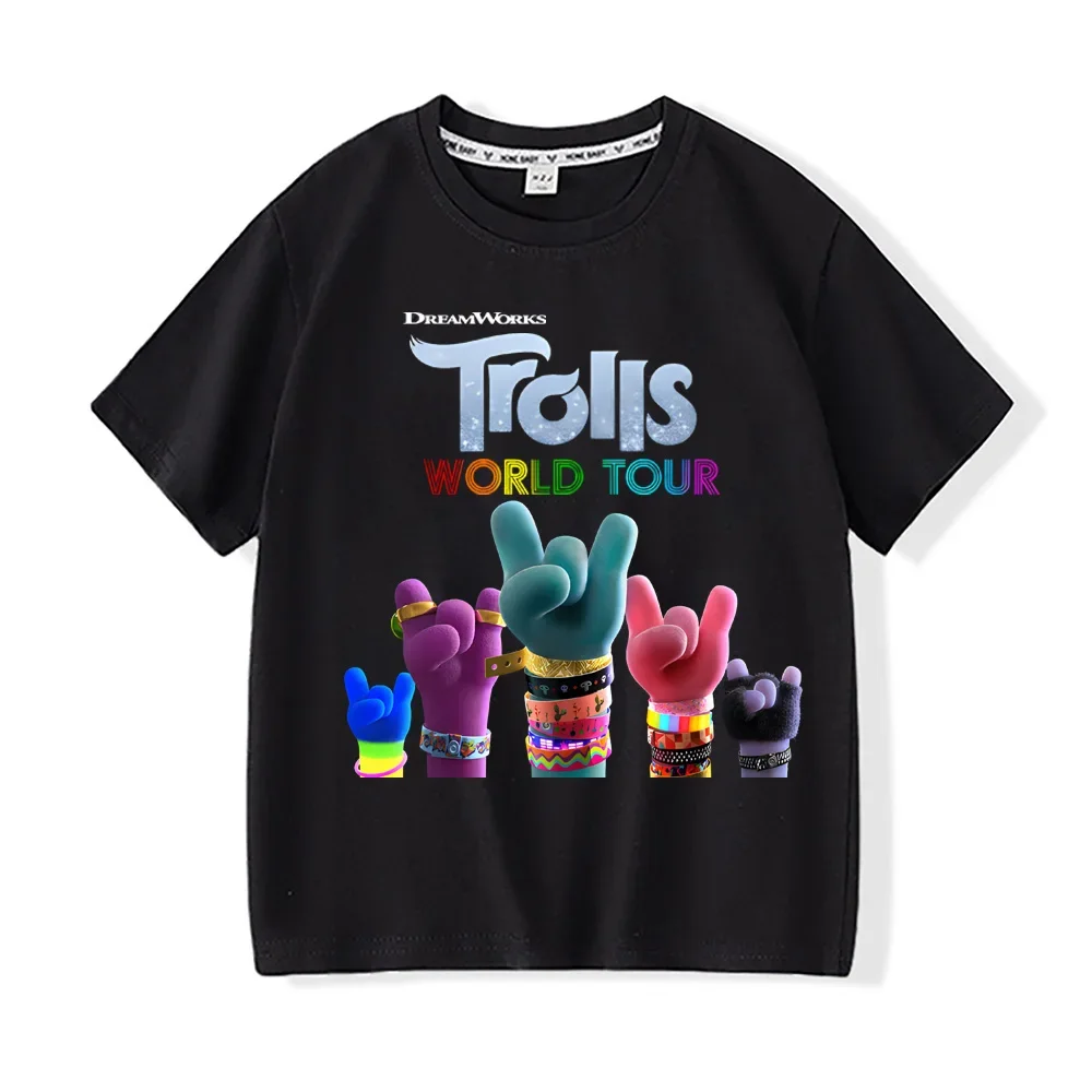 Trolls World Tour T-shirt 100%Cotton Tee-shirt game Casual boys/girls6-12year old boy Tees Kids Graphic Printing Tshirt Clothes
Trolls World Tour T-shirt 100%Cotton Tee-shirt game Casual boys/girls6-12year old boy Tees Kids Graphic Printing Tshirt Clothes