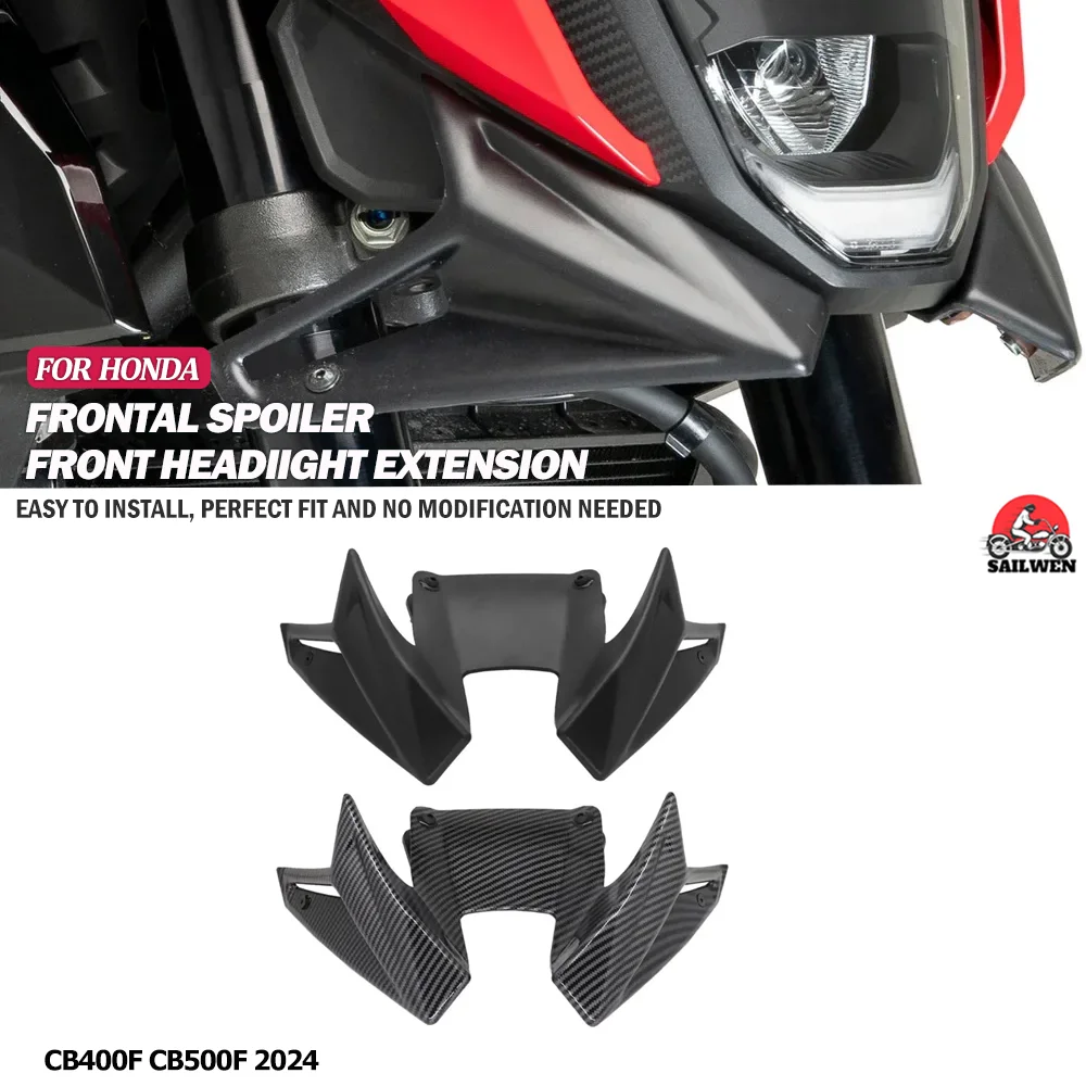 Для Honda CB400F CB500F 2024, передний спойлер с прижимной силой, аэродинамические голые крылышки, аксессуары, дефлектор переднего обтекателя 
Для Honda CB400F CB500F 2024, передний спойлер с прижимной силой, аэродинамические голые крылышки, аксессуары, дефлектор переднего обтекателя