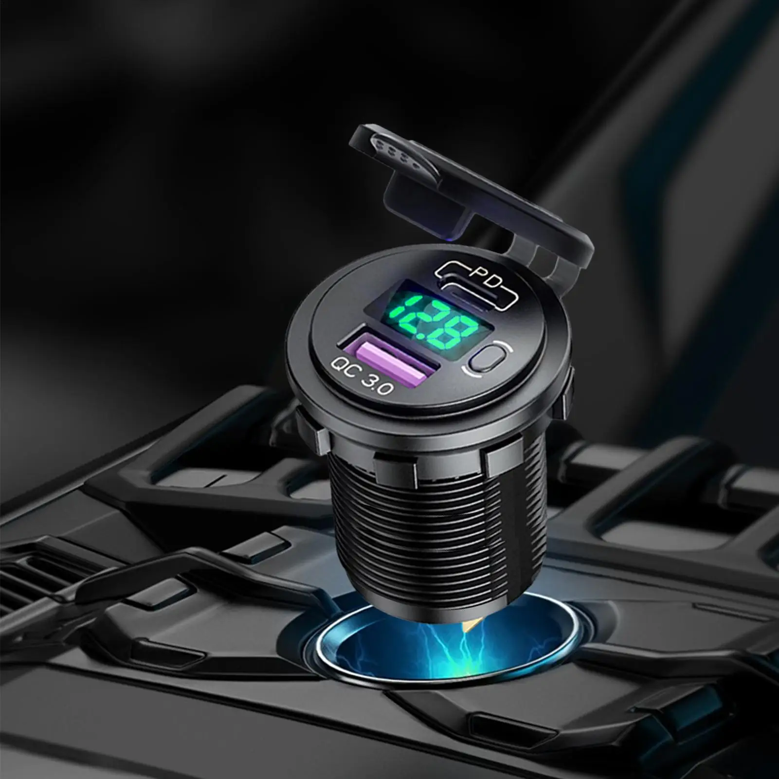 Быстрое автомобильное зарядное устройство с защитой от пыли, порт TYPE-C PD, быстрая зарядка QC3.0, с цифровым дисплеем для аккумуляторов, для мужчин и женщин, для мобильных телефонов
Быстрое автомобильное зарядное устройство с защитой от пыли, порт TYPE-C PD, быстрая зарядка QC3.0, с цифровым дисплеем для аккумуляторов, для мужчин и женщин, для мобильных телефонов