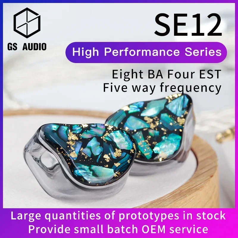 GS AUDIO SE12 In-Ear HiFi Earphones 8BA+4EST Hybrid Driver IEMs Monitors 0.78 2pin Detachable Cable for Audiophiles Musician
GS AUDIO SE12 In-Ear HiFi Earphones 8BA+4EST Hybrid Driver IEMs Monitors 0.78 2pin Detachable Cable for Audiophiles Musician