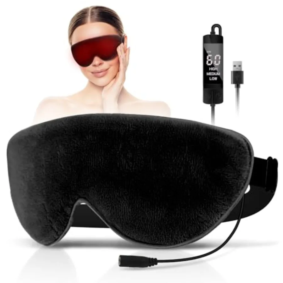 KOVNLO Heated Eye Mask, Washable USB Electric Moist Heat Warm Compress for Eyes, Eye mask with Flaxseed for Dry Eyes, Blepharit
KOVNLO Heated Eye Mask, Washable USB Electric Moist Heat Warm Compress for Eyes, Eye mask with Flaxseed for Dry Eyes, Blepharit
