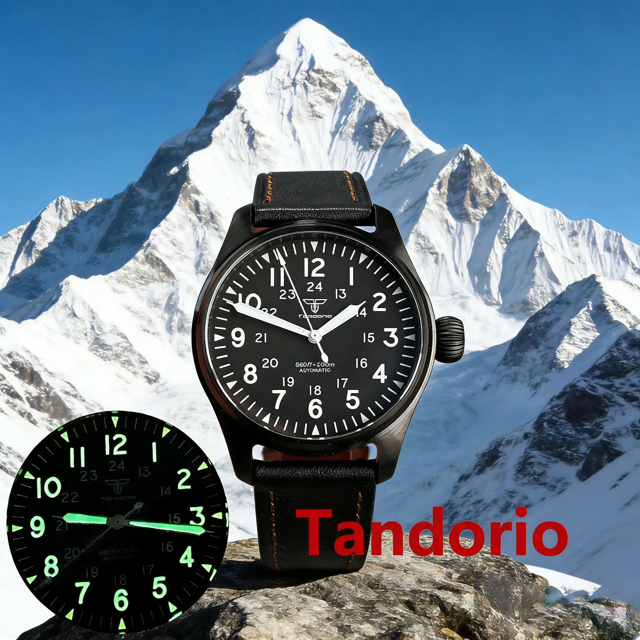 Черные ретро-часы Tandorio 39 мм, пилотские, с сапфировым стеклом, светящимися цифрами/стрелками, водонепроницаемость 20 АТМ, автоматический механизм NH35A Asia2824, мужские дайверские часы с кожаным ремешком
Черные ретро-часы Tandorio 39 мм, пилотские, с сапфировым стеклом, светящимися цифрами/стрелками, водонепроницаемость 20 АТМ, автоматический механизм NH35A Asia2824, мужские дайверские часы с кожаным ремешком