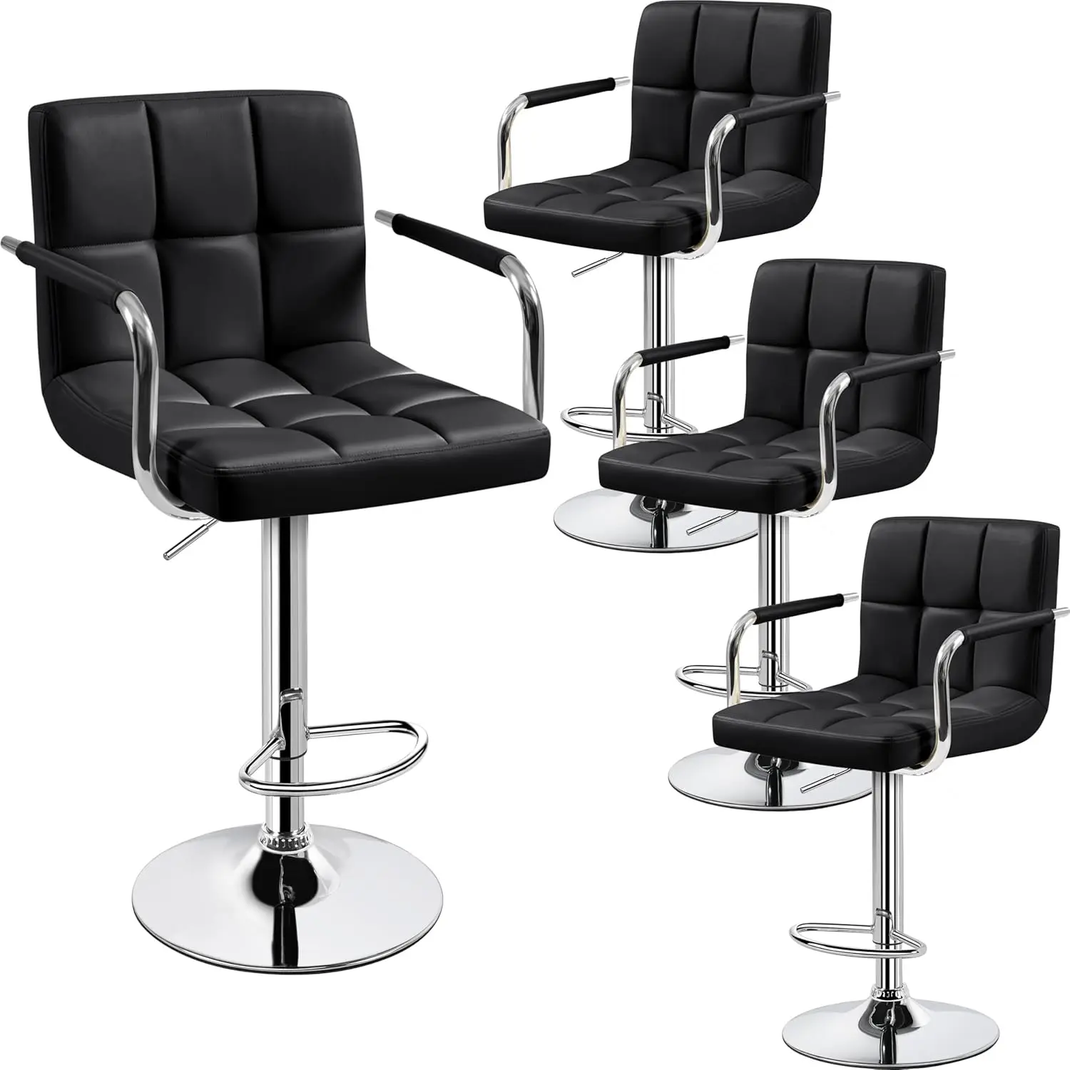 Bart Stools Set of 4, PU Leather Adjustable Barstools with Armrest, Counter Height Stool Chairs with Thickened Seat, Customized
Bart Stools Set of 4, PU Leather Adjustable Barstools with Armrest, Counter Height Stool Chairs with Thickened Seat, Customized