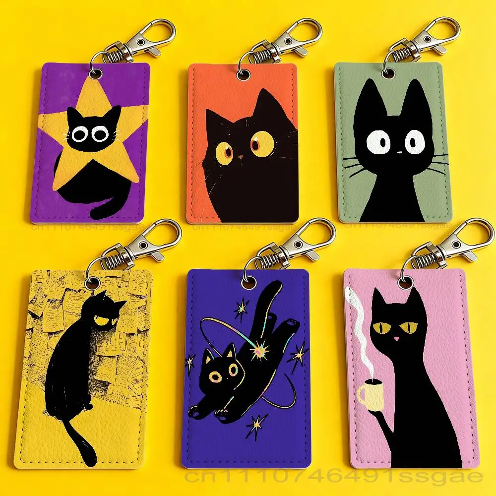 Cartoon D-Drawing Black Cat Card Holder Men And Womenn Universal Antirust Keychain Learther Access Drop Key Tag Ring
Cartoon D-Drawing Black Cat Card Holder Men And Womenn Universal Antirust Keychain Learther Access Drop Key Tag Ring