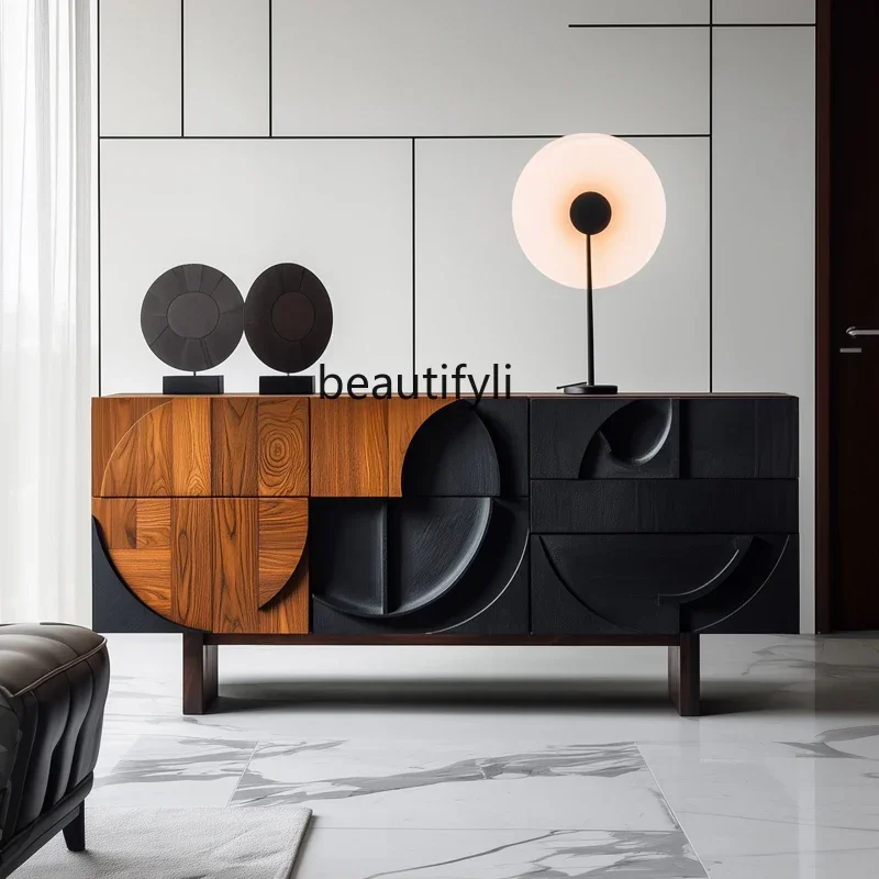 Italian light luxury entrance locker facing the door art decoration cabinet geometric three-dimensional dining side locker53
Italian light luxury entrance locker facing the door art decoration cabinet geometric three-dimensional dining side locker53
