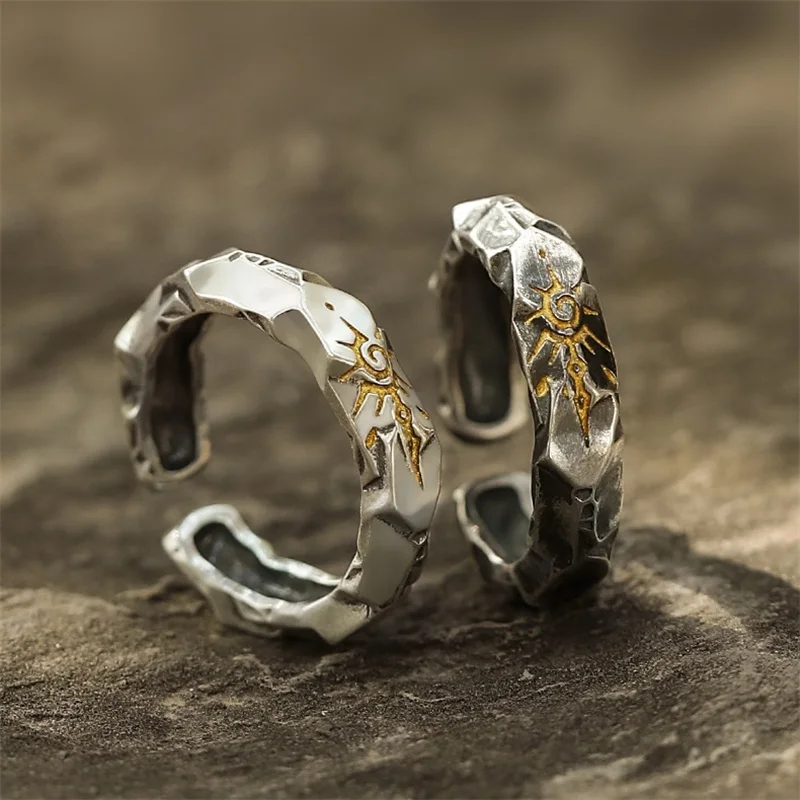 New Arrival Vintage Irregular Crater Ring Men Open Adjustable Gold Silver Collision Lines Pattern Index Finger Ring
New Arrival Vintage Irregular Crater Ring Men Open Adjustable Gold Silver Collision Lines Pattern Index Finger Ring