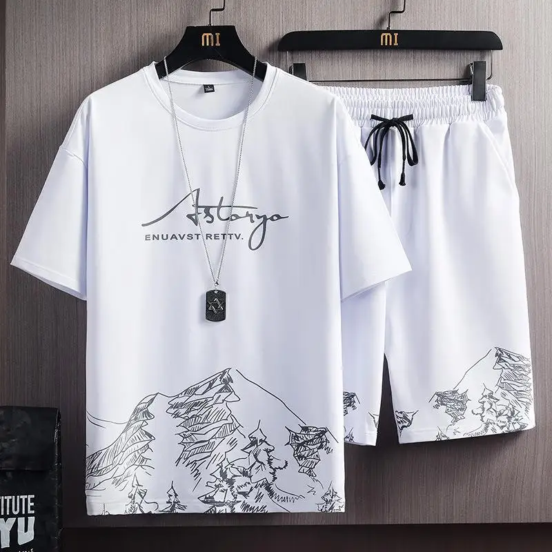 Men's Short Sleeve T-Shirt Set Summer New Snow Mountain Print Fashion Trend Korean Version Slim Fit Large Size Sport Two-Piec...
Men's Short Sleeve T-Shirt Set Summer New Snow Mountain Print Fashion Trend Korean Version Slim Fit Large Size Sport Two-Piec...